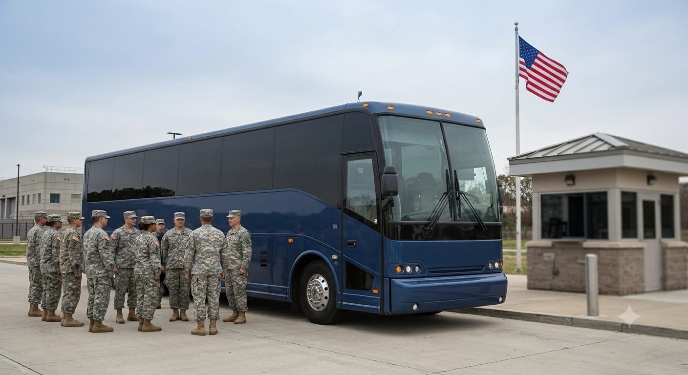 Military & Government charter bus service