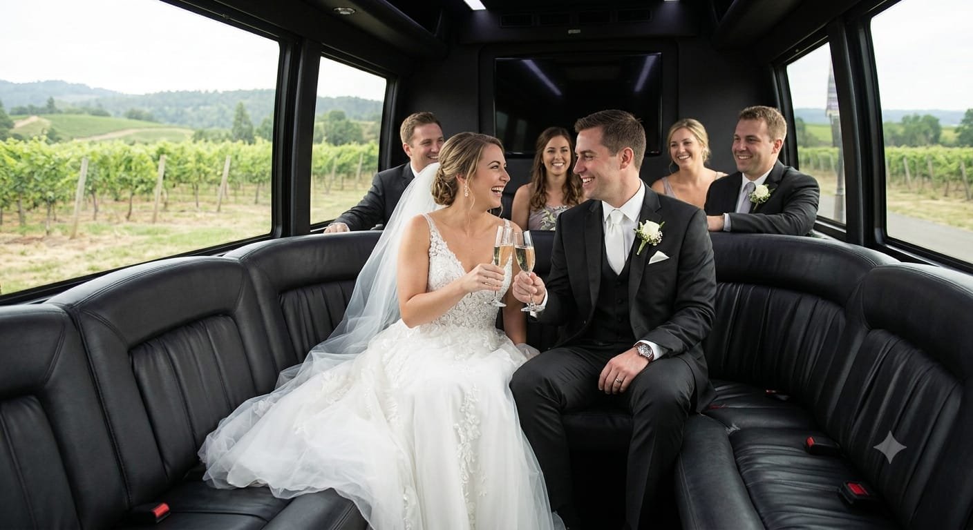 Wedding Transportation charter bus service